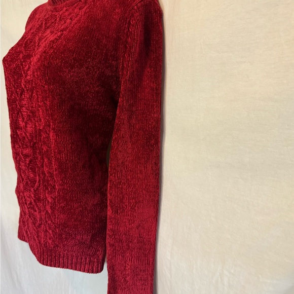 B-26 Alfred Dunner Red Long Sleeve Mock Turtle neck Sweater Size S - Picture 7 of 15